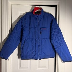 Vintage 2002 Tommy Hilfiger Blue Jacket sz L Y2K Winter puffer TRENDING Racing